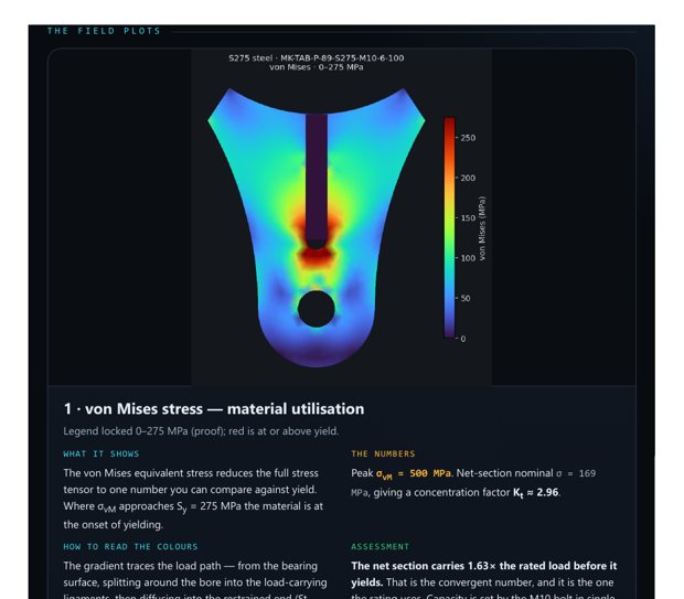 FEA report field plot