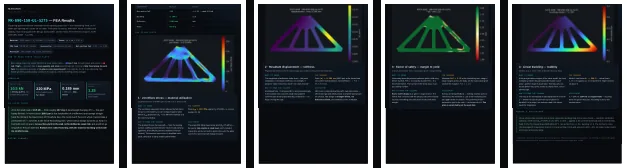 the FEA report, page by page