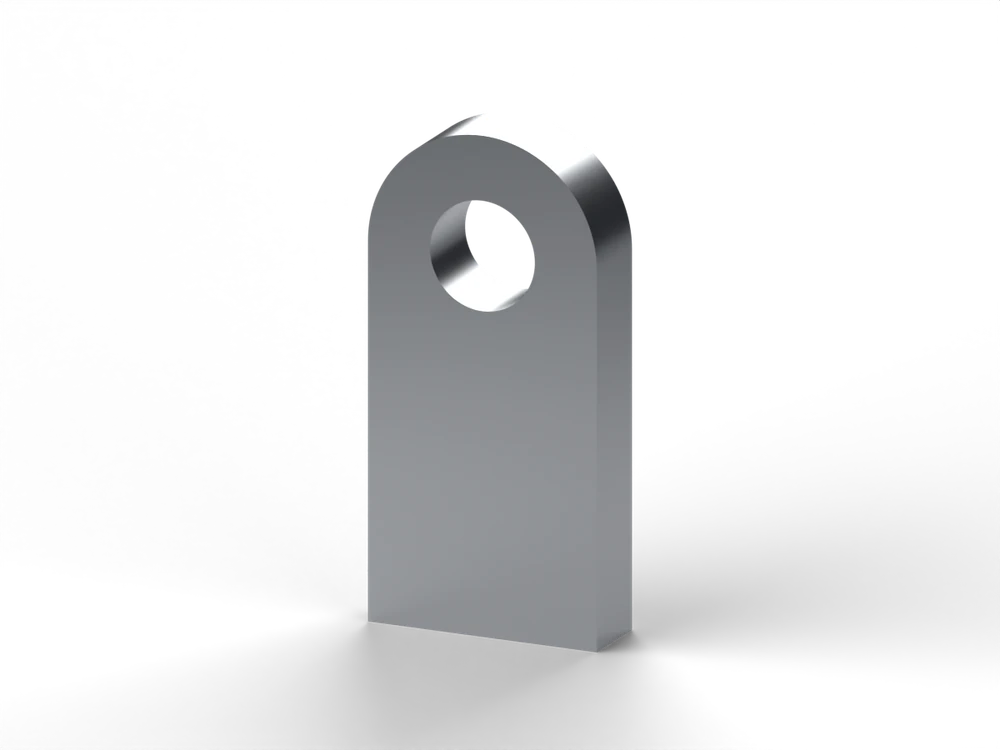 weld-on bolt tab, flat plate with engineered bolt hole